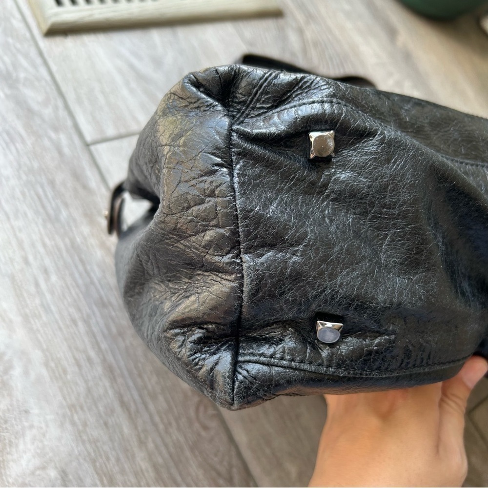 BCBGMAXAZRIA Black Patent Leather Hand Bag - Picture 8 of 16